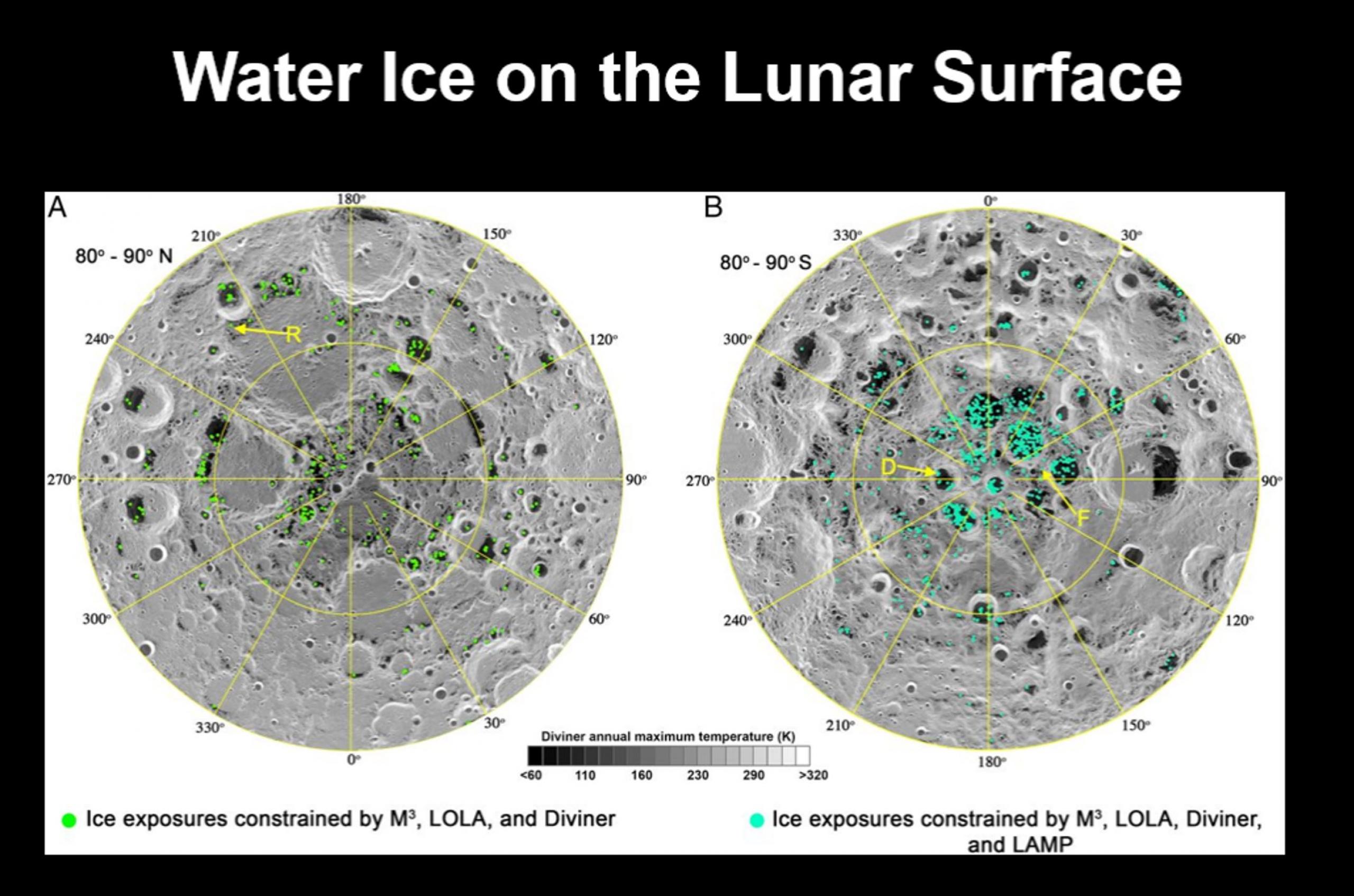 Direct evidence of surface exposed water ice in the lunar polar regions.